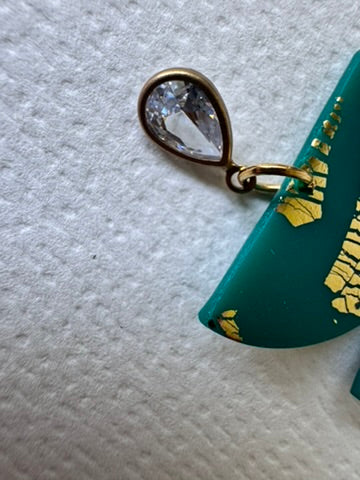 Emerald gold arch drops