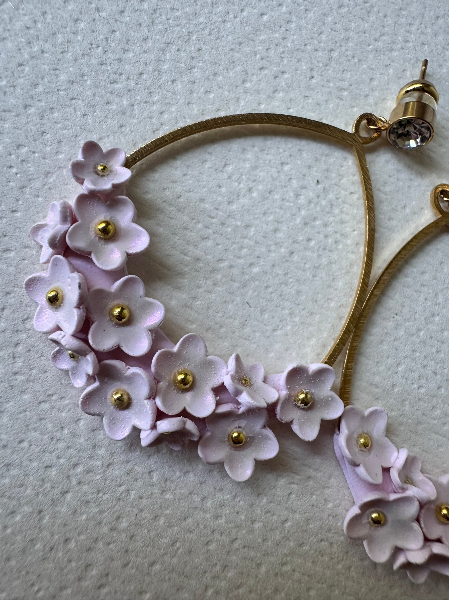 Pearl petal cascade earrings