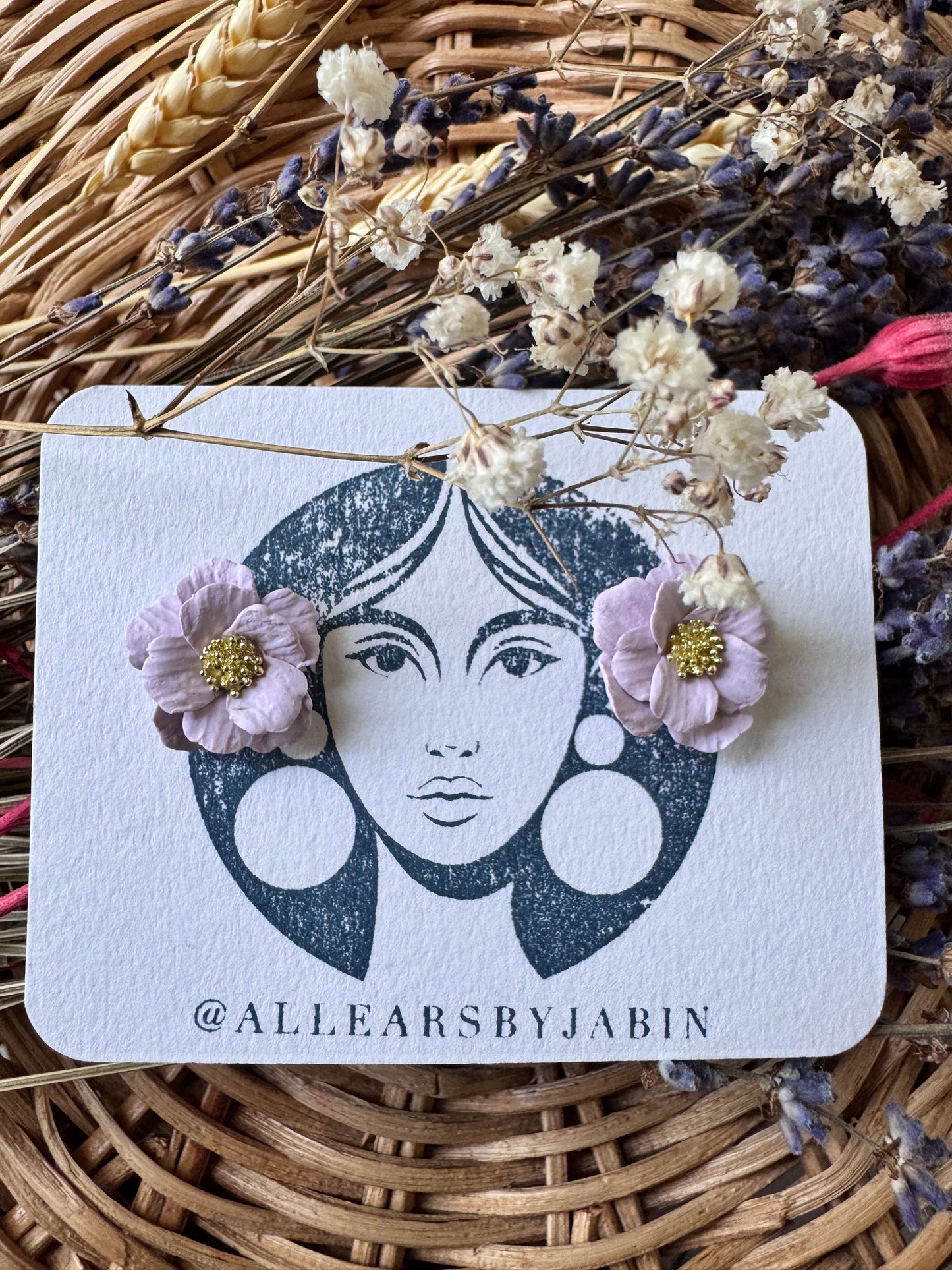 Lavendar petal studs