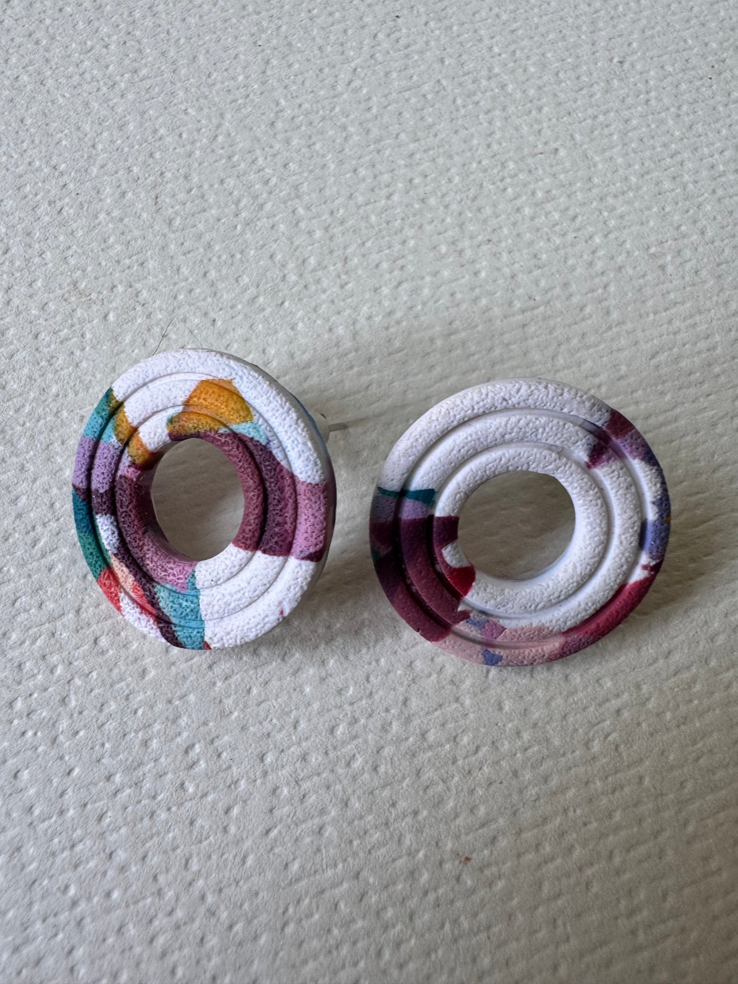 Painted effect statement earring Style 1