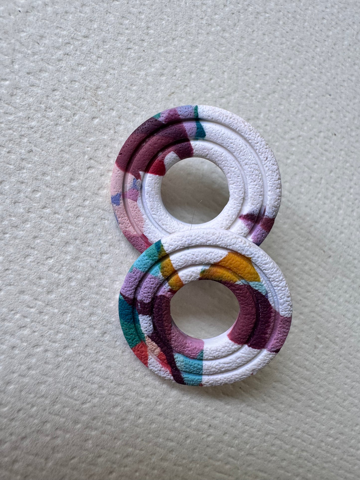 Painted effect statement earring Style 1