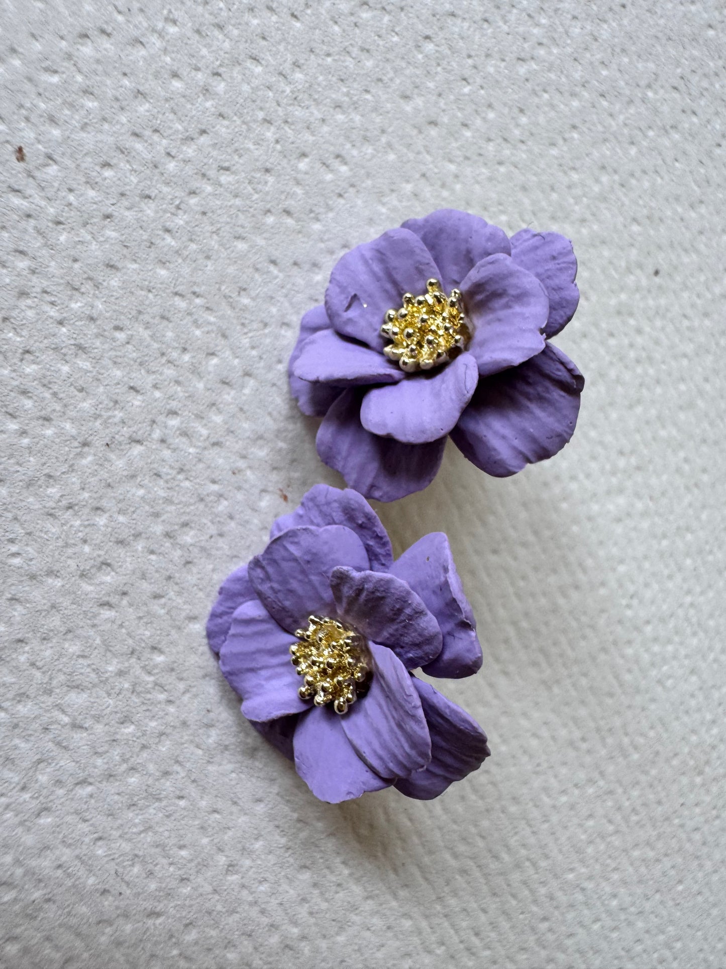 Violet blossom studs