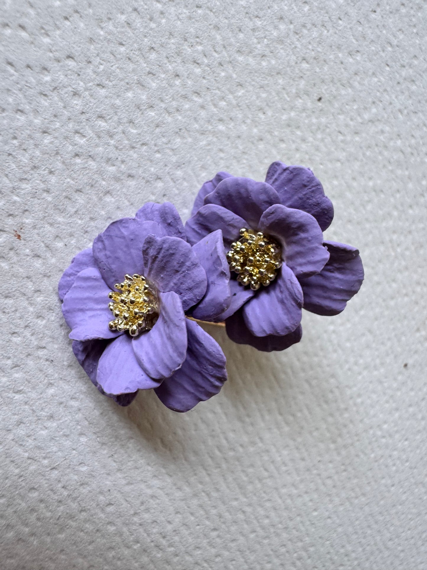 Violet blossom studs