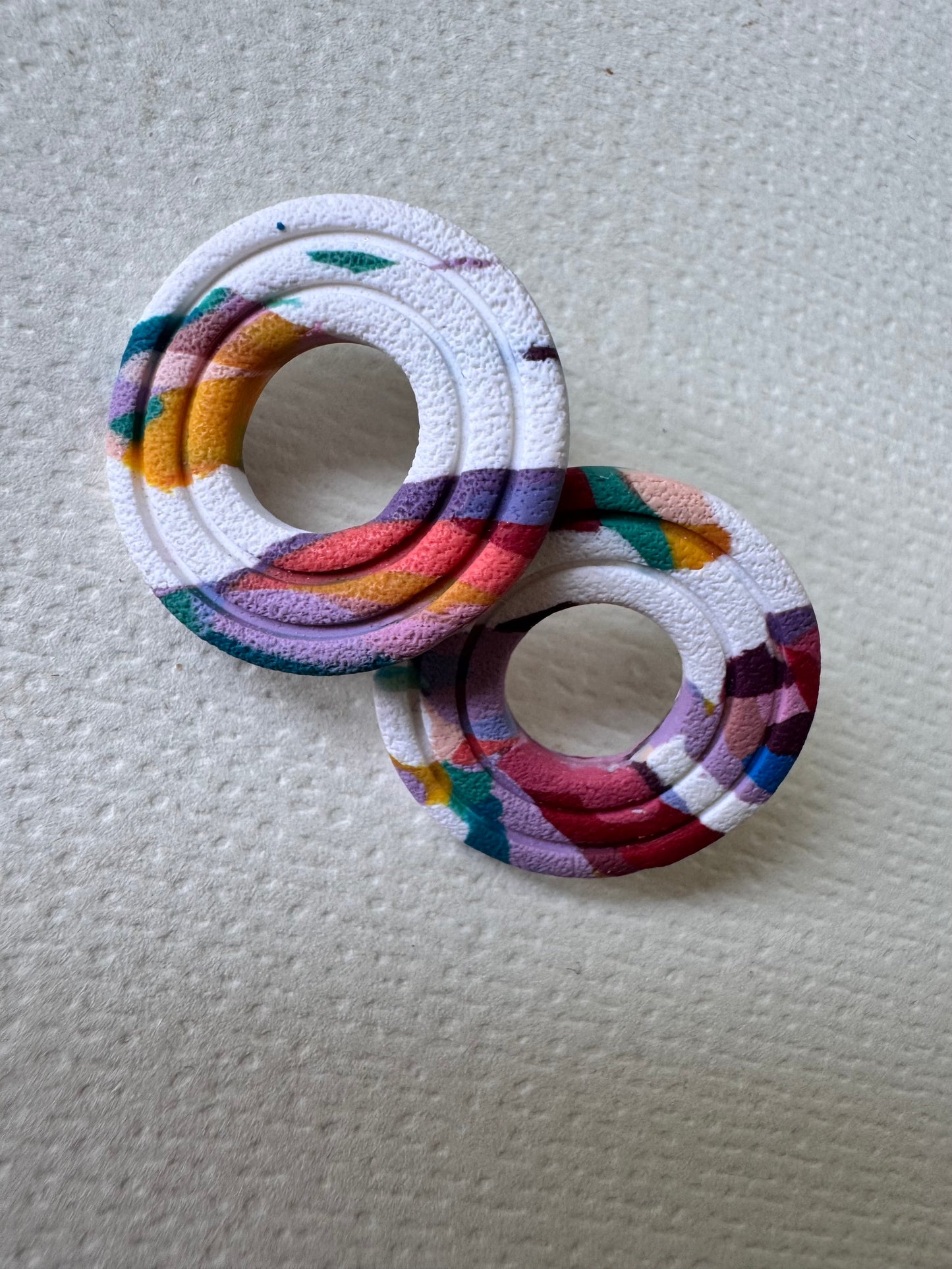 Painted effect statement earrings Style 2
