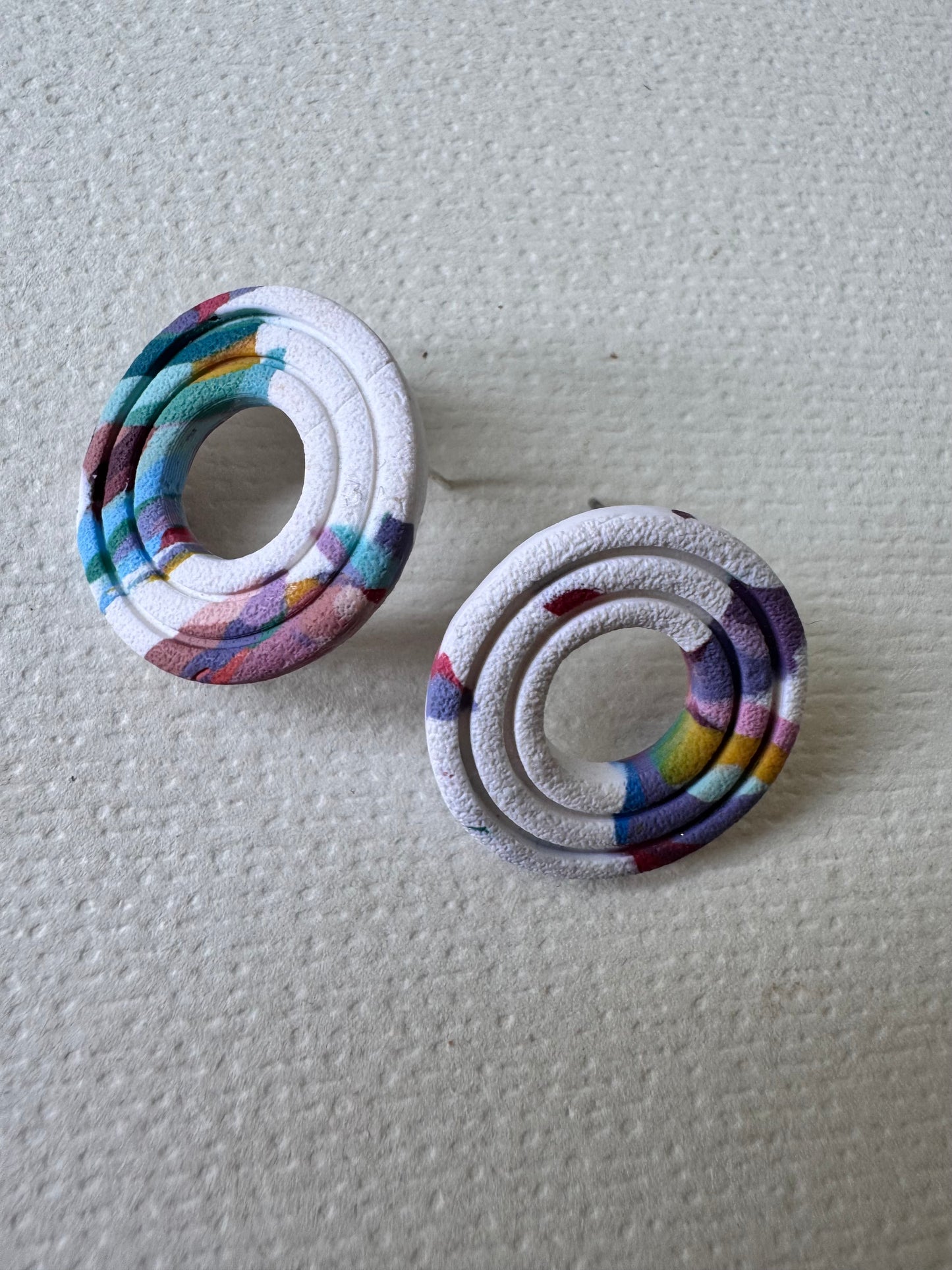 Painted effect statement earrings Style 3
