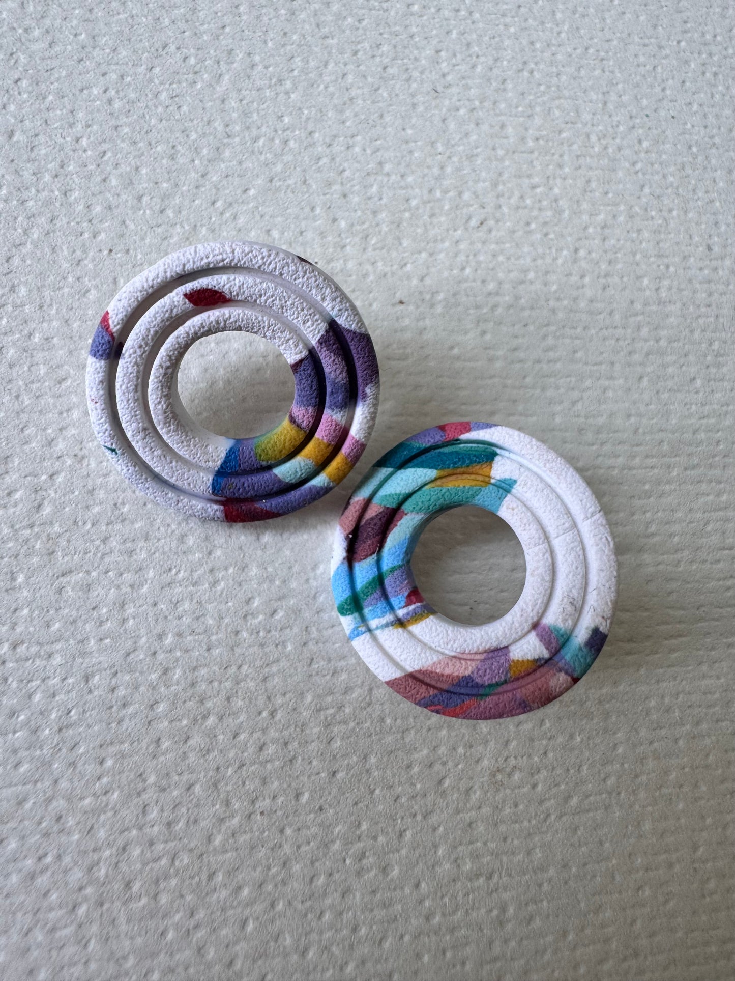 Painted effect statement earrings Style 3