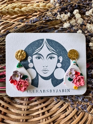 Floral bouquet studs Style 2