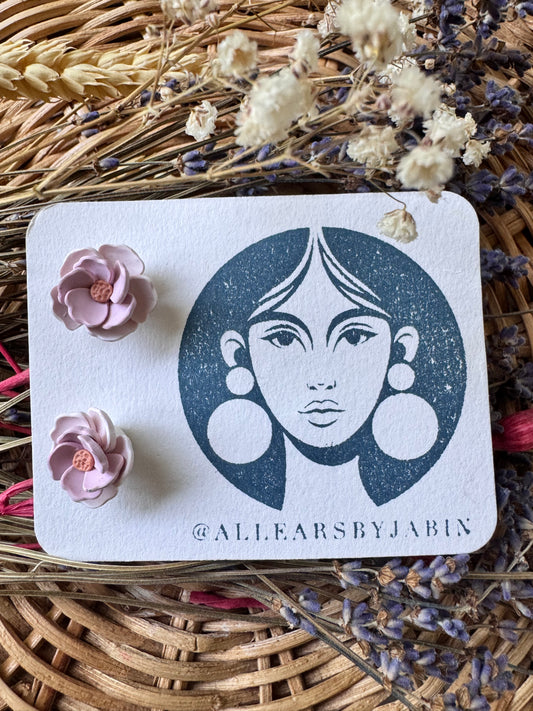 Pink petal studs