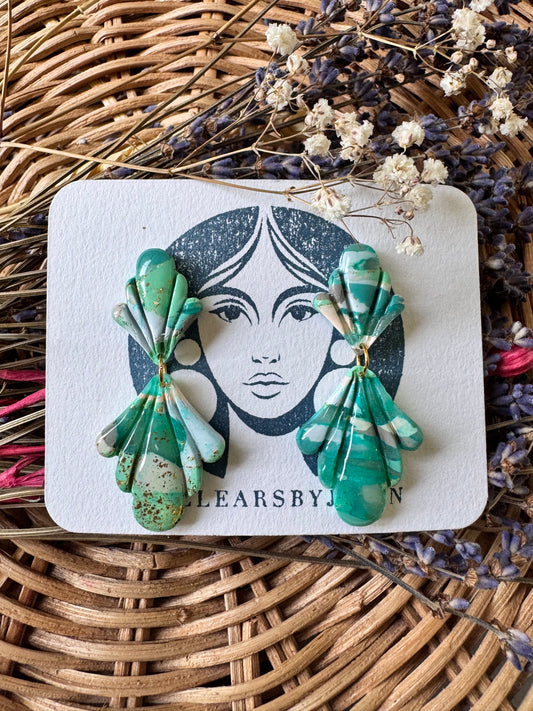 Ocean swirl fan drops