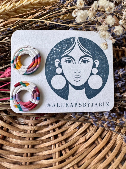 Painted effect statement earrings Style 2