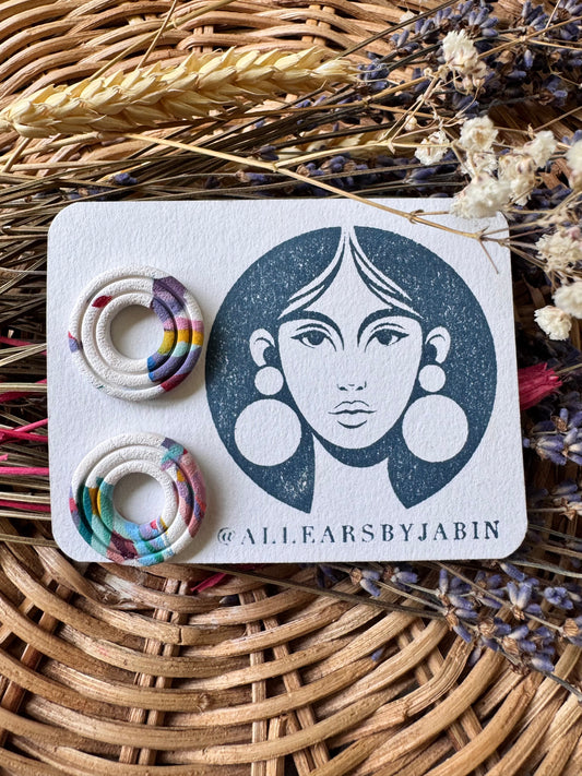 Painted effect statement earrings Style 3